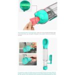 4'ü 1 Arada Taşınabilir Pet Su ve Mama Kabı, Temizleme Poşeti ile 500 ml Sarı - Görsel 4