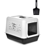 ModMio Kapalı Kedi Tuvaleti - Kokuyu Engelleyen Iki Karbon Filtreli Kürek Hediyeli 40X54X39 cm - Görsel 5