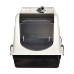 ModMio Kapalı Kedi Tuvaleti - Kokuyu Engelleyen Karbon Filtreli Polikarbon Kapak Kürek Hediyeli 40X51X41 cm - Görsel 2