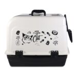 ModMio Kapalı Kedi Tuvaleti - Kokuyu Engelleyen Karbon Filtreli Polikarbon Kapak Kürek Hediyeli 40X51X41 cm - Görsel 3