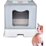 ModMio Kapalı Kedi Tuvaleti Kokuyu Önleyen Çift Filtreli Çekmeceli Kürek Hediyeli 40X50X39 cm - Görsel 4