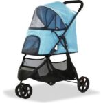 Msa-Shop Eurodog Katlanabilir Köpek Arabası Mavi 74,5X52,2X98 cm