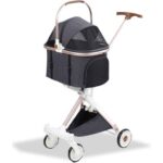 Msa-Shop Eurodog Katlanabilir Köpek Arabası Koyu Gri 83X48,5X110 cm