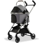Msa-Shop Eurodog Katlanabilir Köpek Arabası Koyu Gri 60X44X100 cm