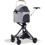 Allzey Eurodog Katlanabilir Köpek Arabası Gri 83X48,5X110 cm