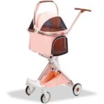 Ds-Derin Eurodog Katlanabilir Köpek Arabası Pembe 83X48,5X110 cm