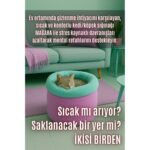 Pawdaz Mağara (45X40CM) - Modern Kedi/köpek Mağara Yatak, Saklanma Alanı, Sakinleştirici, Konforlu (Mint) - Görsel 2