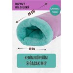 Pawdaz Mağara (45X40CM) - Modern Kedi/köpek Mağara Yatak, Saklanma Alanı, Sakinleştirici, Konforlu (Mint) - Görsel 3