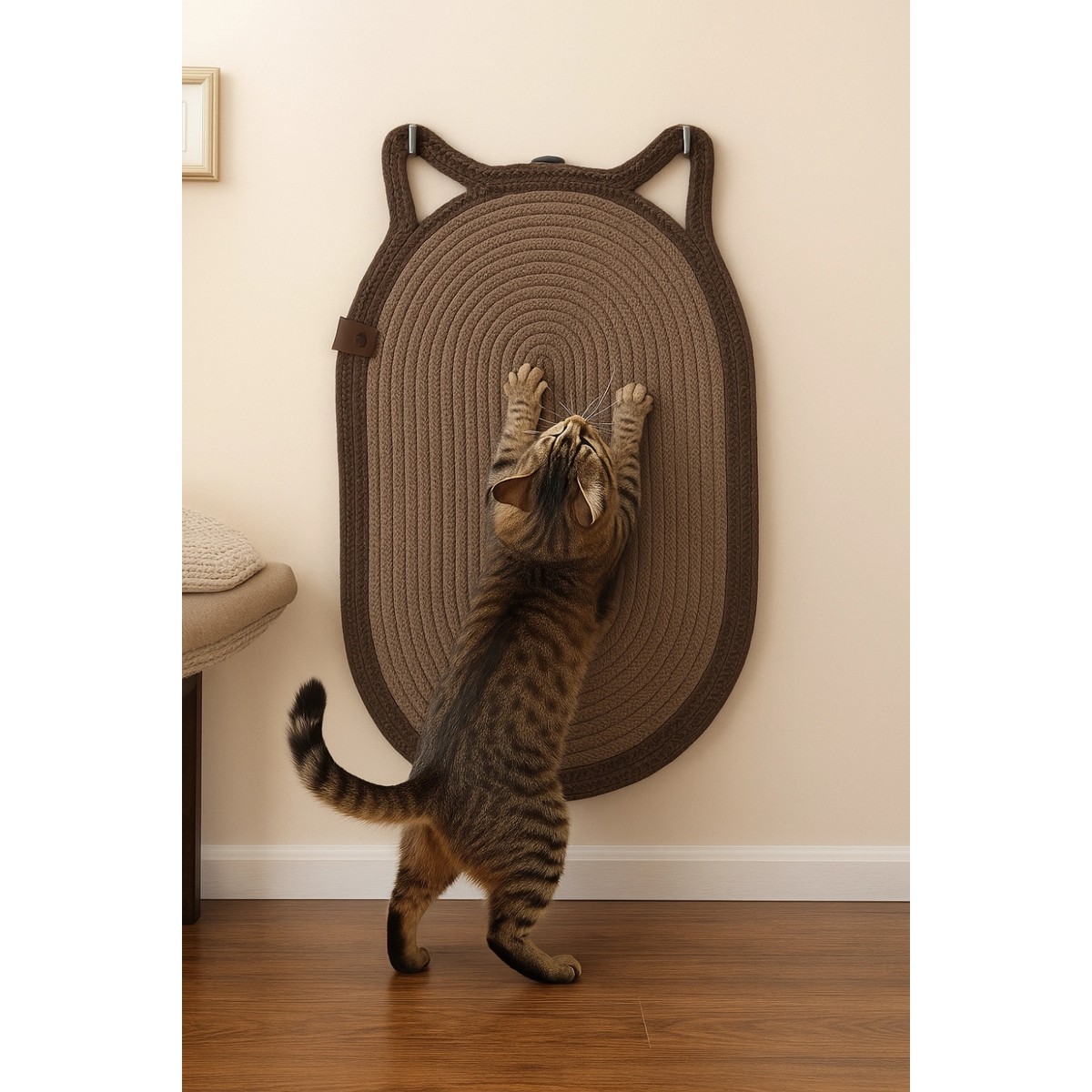 110001237112978.jpg İlk El Grup Mikopet Dekoratif Kedi Kulaklı Tırmalama Paspası - Görsel 1