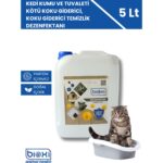 Bioxi Kedi Kumu ve Tuvaleti Kötü Koku Giderici, Doğal, Parfümsüz, Koku Giderici Temizlik Dezenfektanı 5 Lt