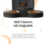 Haustier QQ029-DUAL Kameralı 1080P Gece Görüş, Akıllı Kedi Köpek Mama Kabı, 2.4ghz/5ghz, 4lt, Metal Kase - Görsel 5