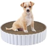 Masky Kedi Tırmalama Yatağı, Aşınmaya Dayanıklı Yuvarlak Oluklu Kağıt - Görsel 3