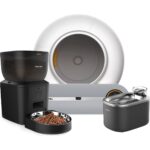 Haustier BF01 Akıllı Wifi Uygulamalı Otomatik Kedi Tuvaleti, Akıllı Mama Kabı, Kedi Su Sebili 3'lü Set - Görsel 2