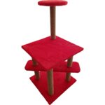 Celeste Kırmızı Kedi Tırmalama ve Oyun Evi - Görsel 3