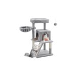 AyrStore Tırmalama Tahtası, Geniş Platformlu Kedi Ağacı, Açık Gri PCT51W