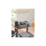 AyrStore Tırmalama Tahtası, Geniş Platformlu Kedi Ağacı, Açık Gri PCT51W - Görsel 4