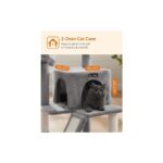 AyrStore Tırmalama Tahtası, Geniş Platformlu Kedi Ağacı, Açık Gri PCT51W - Görsel 5