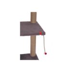 AyrStore 82 cm Krem Iki Katlı Kedi Tırmalama Tahtası Catnipli Tırmalama Tahtası (Antrasit) - Görsel 3