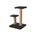 AyrStore Beylini 2 Li Kedi Tırmalama Tahtası Peluş Kumaş Silinebilir Demonte 42 cm Yükseklik 2 Adımlı Zıplama