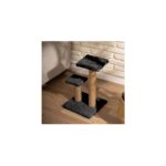 AyrStore Beylini 2 Li Kedi Tırmalama Tahtası Peluş Kumaş Silinebilir Demonte 42 cm Yükseklik 2 Adımlı Zıplama - Görsel 2