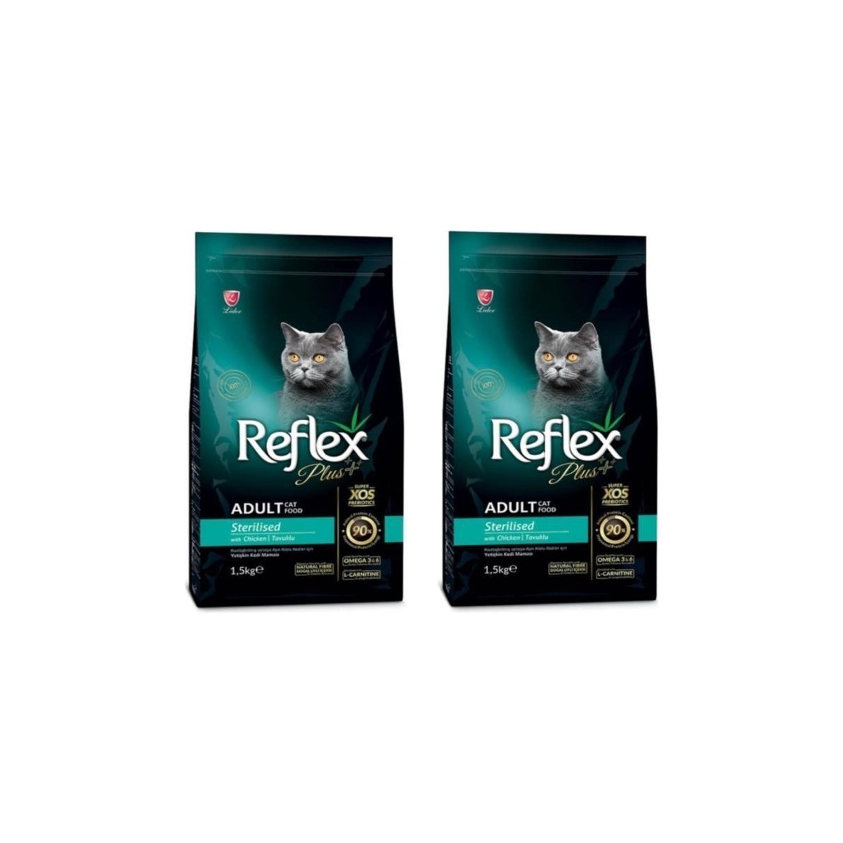110001246689245.jpg Reflex Plus Tavuklu Kısırlaştırılmış Kedi Maması 1,5 kg x 2 Adet - Görsel 1