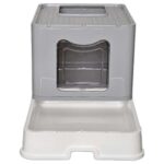 Modmio Kapalı Kedi Tuvaleti Önden Üstten Giriş Çekmeceli Katlanabilir Kürek Hediyeli 40X50X39 cm - Görsel 2