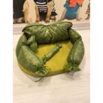 Mady Aksesuar Konforlu Kedi Köpek Yatağı 45X28X5 cm  Süngerli Yeşil Koltuk - Görsel 5