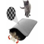 Tineke Elekli Kedi Tuvalet Önü Paspası 60X42 CM Kedi Paspası SİYAH