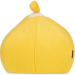 Nerotex Armut Piramit Kedi Yatağı Yuvası Sarı Yıkanabilir - Görsel 3