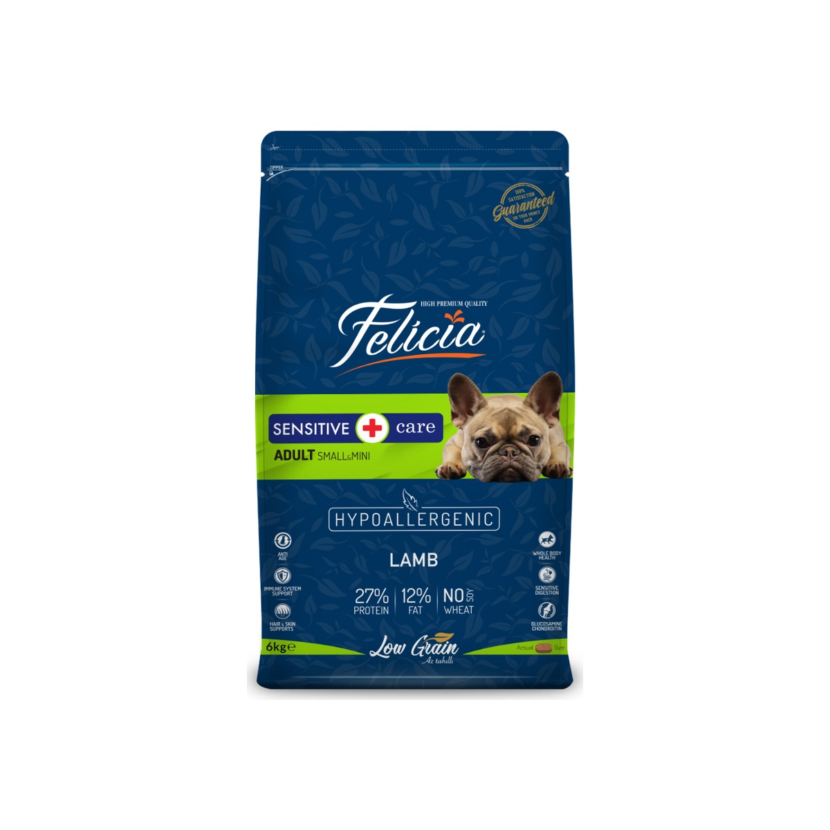 10713032917042.jpg Felicia Kolajen Destekli Hipoalerjenik Kuzulu Yetişkin Küçük Irk Köpek Maması 6KG - Görsel 1