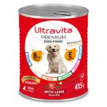 Ultravita Premium Yüksek Proteinli Sterilised Kısırlaştırılmış Kuzu Etli Konserve Yaş Köpek Maması 415GRX24ADET - Görsel 2