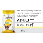 Vet Prive Mini ve Küçük Irk Yetişkin Köpek Maması Kuzu Etli 3 kg - Görsel 3